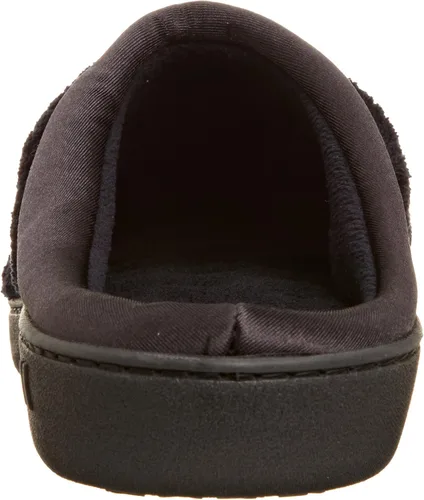 Vista 3 de Isotoner pantuflas tipo zueco con puño de satén, de algodón con bucles finos para mujer