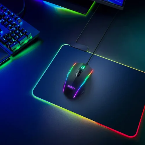 Vista 7 de Ratón para juegos con cable, ergonómico USB para computadora con 8 botones programables, ratón óptico para juegos con 16.8 millones