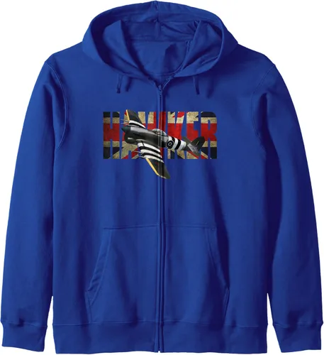 Vista 4 de RAF Hawker Typhoon WW2 Fighter Aircraft Zip Hoodie