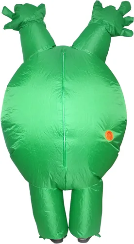 Vista 4 de IRETG Disfraz inflable original al revés para adultos, divertido disfraz inflable para fiesta, juego familiar