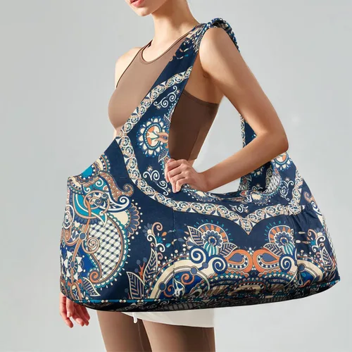 Vista 4 de Bolsa para esterilla de yoga – Bolsa de yoga grande con correa para esterilla de yoga, cremallera y bolsillos, bolsas de yoga y transportadores que