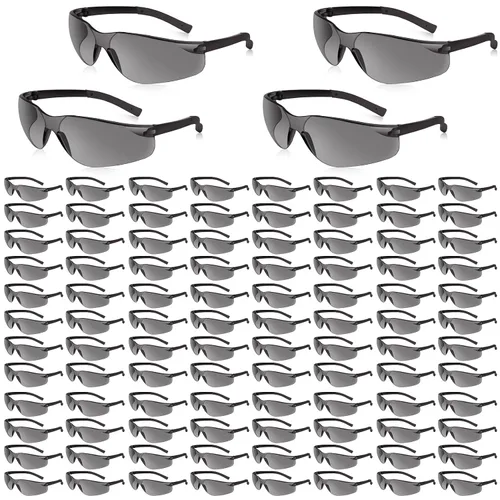 Vista 15 de Salfboy Gafas de seguridad transparentes a granel de 10 ANSI Z87.1, gafas protectoras resistentes a arañazos para trabajo, laboratorio, construcción