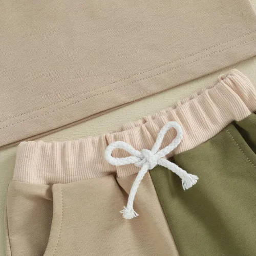Vista 5 de Twopumpkin Verano Niño Niño Ropa de Bebé Camisetas de Manga Corta Top Y Pantalones Cortos Infantil Traje Neutral 6 9 12 18 24 Meses 2t
