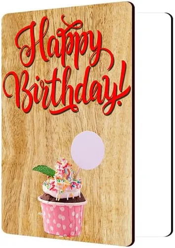 Vista 7 de Tarjeta de felicitación de madera de feliz cumpleaños, tarjetas de felicitación de madera, regalos para mujeres, hombres, niñas, niños, esposa