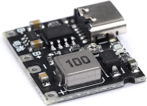 Vista 4 de Teyleten Robot 18650 Li-ion 3.7V 4.2V Cargador de batería DC-DC Step Up Boost Module TP4056 DIY Kit Piezas Tipo-C 10pcs
