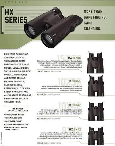 Vista 6 de Steiner Optics HX Series - Prismáticos versátiles, a prueba de golpes e impermeables para precisión en la caza