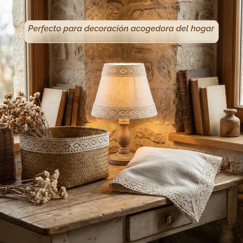 Vista 7 de IDONGCAI Cinta de encaje de ganchillo de algodón vintage de 20 yardas, cinta de encaje festoneada beige de 0.9 pulgadas de ancho para manualidades