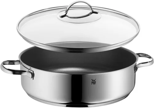 Vista 6 de WMF 0761406380 - Sartén para servir y estofar con tapa de cristal, diámetro 11 in