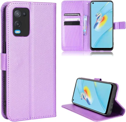 Vista 7 de Funda para Oppo A54 4G Funda de piel sintética con tapa para Oppo A54 4G CPH2239, color negro