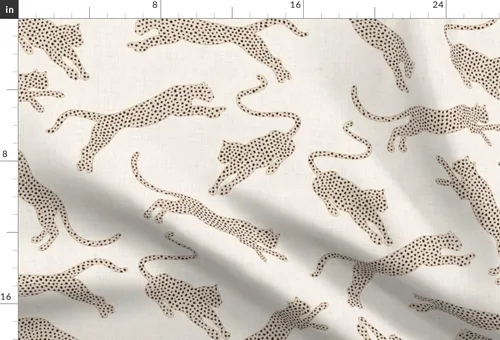 Vista 6 de Spoonflower Fabric Neutral Leopard Boho Safari on Performance Velvet