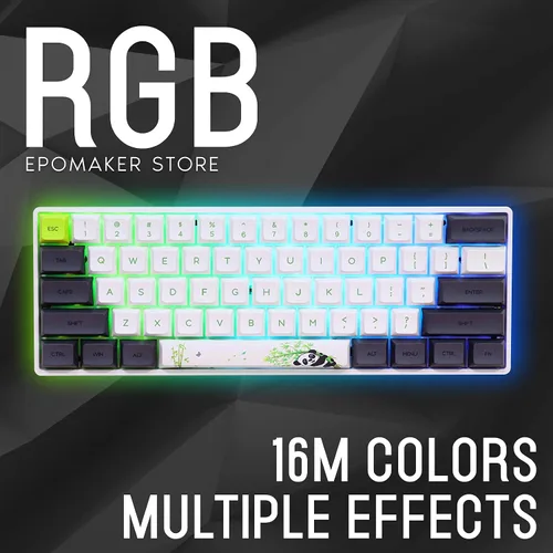 Vista 5 de Teclado mecánico de teclas intercambiables con retroiluminación RGB, NKRO, IP6X impermeable, cable tipo C para WinMacJugar SKYLOONG SK61 61