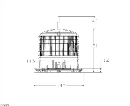 Vista 4 de Britta Products Luz solar de baliza de seguridad para barcaza de embarcaciones de embarcaciones de embarcaciones de embarcaciones de encendido