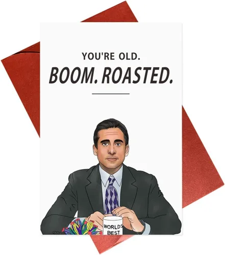 Vista 6 de Gonzey Tarjeta de cumpleaños de The Office, tarjeta de cumpleaños de Dwight Schrute, tarjetas de cumpleaños de programas de televisión para él y ella