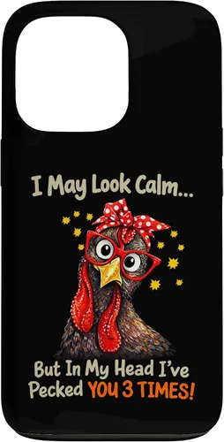 Vista 10 de I May Look Calm But in My Head Ive Pecked You 3 Times Funny Case for iPhone XR