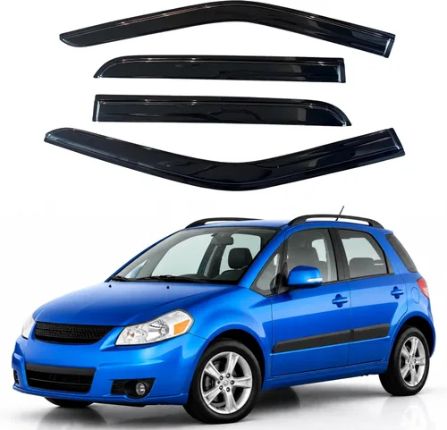 Vista 134 de IG - Visera para ventana para Ford Bronco y F150-F350 1980-1996, deflector lateral tipo cinta adhesiva, resistente, contra lluvia y viento