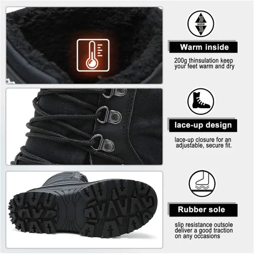 Vista 4 de ALEADER Men's Waterproof Winter Snow Boots Thinsulate