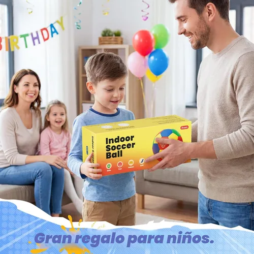 Vista 7 de HopeRock Pelota de Fútbol Blanda de Espuma para Interior Tamaño 4 para Niños para Tu Hogar, Ligera Segura y Divertida para Entrenamiento