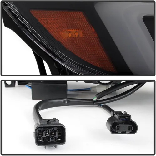 Vista 4 de ACANII - Para [modelo halógeno] Negro ahumado 2008-2014 Subaru Impreza WRX Switchback LED DRL proyector faros delanteros