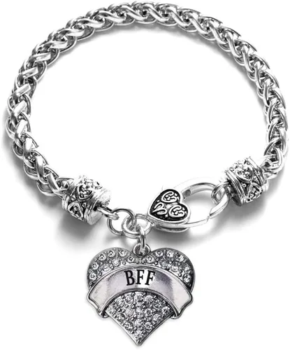 Vista 68 de Inspired Silver - Pulsera de plata con dije de corazón pavé con joyas de circonita cúbica