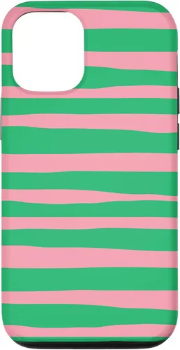 Vista 28 de Pink and Green Stripes aka Streaks Case for iPhone 16