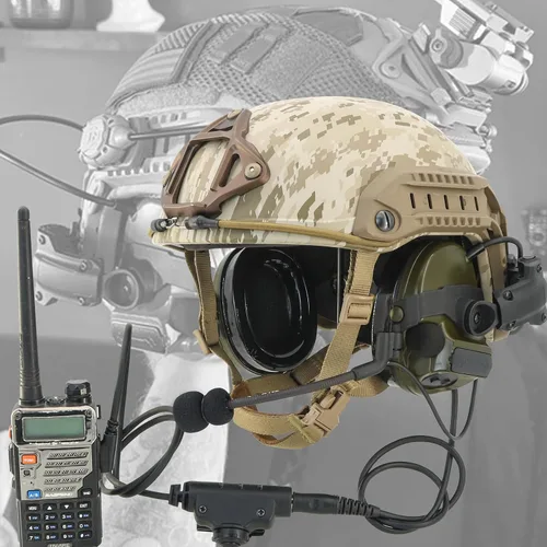 Vista 7 de Auriculares tácticos HEARFALCOM COMAT III Adaptador táctico para carril ARC de casco Adaptador de carril ARC de casco táctico versión no militar