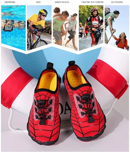 Vista 6 de Zapatos deportivos para niños, zapatos de agua ligeros, zapatos de natación para playa, zapatos descalzos, antideslizantes, transpirables