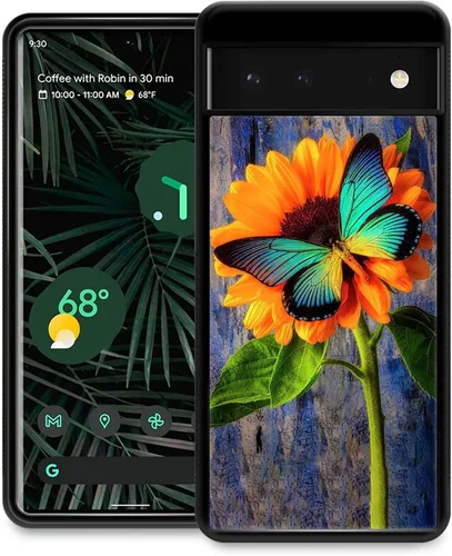 Vista 54 de CARLOCA Funda compatible con Google Pixel 6, diseño gráfico de moda a prueba de golpes, protección antiarañazos y caídas, Google Pixel 6 en blanco