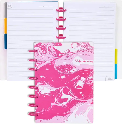 Vista 67 de Talia - Cuadernos de notas con tapas, planificador, personalizables, (Rosa de los 90, Junior (5.5 pulgadas x 8.5 pulgadas))