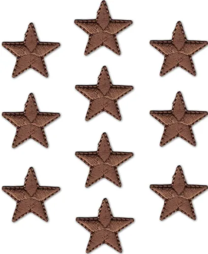 Vista 24 de Laughing Lizards Parches bordados con estrellas para planchar para ropa, chaquetas, mochilas y decoraciones (negro, 1 pulgada)