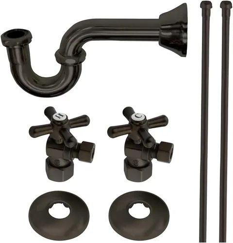 Vista 13 de Kingston Brass KPK107P Trimscape Kit de suministro de fontanería combinado, latón cepillado Cobrizo cepillado