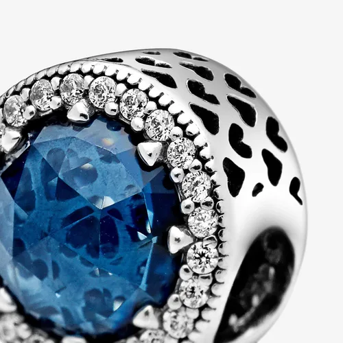 Vista 6 de Pandora Encanto radiante Corazones con Moonlight Blue