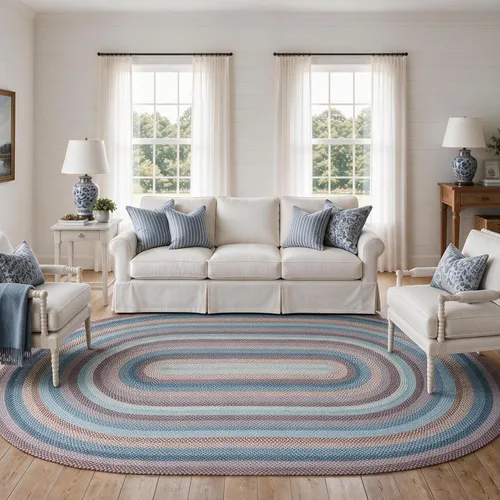 Vista 18 de Homespice Alfombra ovalada trenzada de yute de hoja ámbar, ideal como Hoja de ámbar