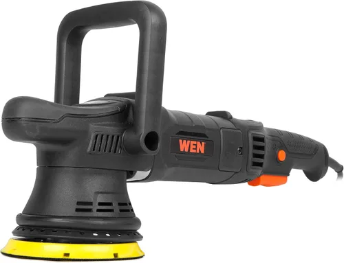 Vista 2 de WEN Pulidora de doble acción, grado profesional de 5 pulgadas, 8 amperios con interruptor de paleta, tiro de 0.591 in y pantalla LED (AA6158)