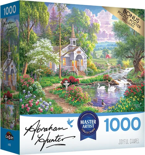 Vista 2 de RoseArt - Abraham Hunter - Joyful Chapel - Rompecabezas de 1000 piezas para adultos
