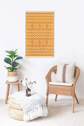 Vista 3 de Hofdeco Funda de almohada decorativa moderna y bohemia solamente, para sofá, cama, a rayas, marrón, 18 x 18 pulgadas