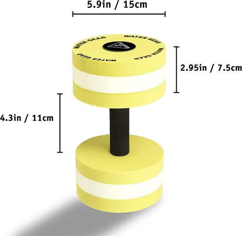 Vista 7 de Water Gear Hydro Buoys Minimum - Fitness acuático y ejercicio de piscina - Ideal para la parte superior del cuerpo y entrenamiento mínimo de estrés