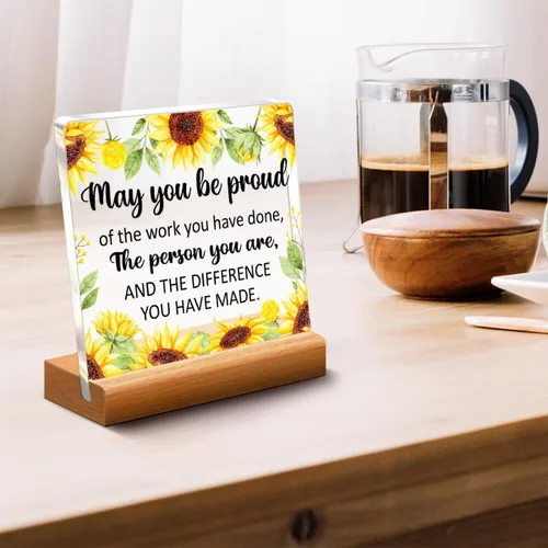 Vista 4 de Regalos de agradecimiento de jubilación para mujeres, regalo de mentor de entrenador, regalo de trabajador social, placa de oficina regalo