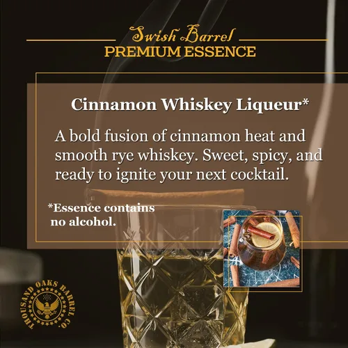 Vista 4 de Esencia de sabor a whisky de canela (paquete individual), recambio de sabor de licor para envejecimiento en barrica, mezcladores de cócteles