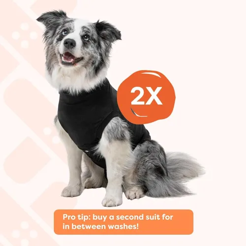Vista 9 de Traje de recuperación Suitical para perros, de color negro, XXS, Negro