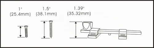 Vista 4 de QCAA Perno de superficie resistente, acero, 6", acabado cromado cepillado, 1 paquete, fabricado en Taiwán
