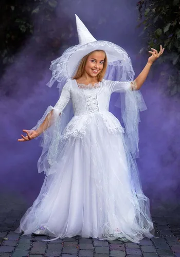 Vista 2 de Kid's White Witch Costume