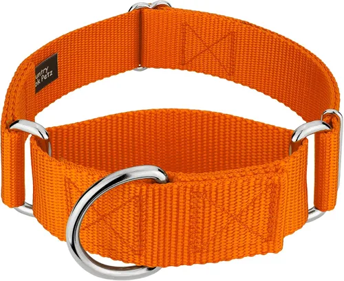 Vista 25 de Country Brook Design - Collar ancho para perro, ajustable para razas grandes - Collar de perro de nailon sólido Martingala