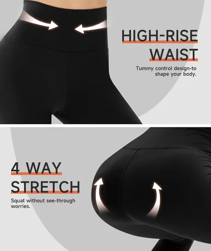 Vista 4 de Gayhay - Leggings capri de cintura alta para mujer, suaves, ajustados, ideales para yoga, correr, ciclismo y entrenamiento