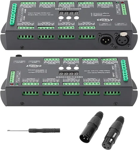 Vista 5 de Regulador de tira de 30 canales DMX decodificador 512 RGB LED DMX dimmer DC9V-24V 2A/CH
