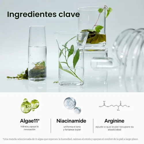 Vista 6 de Crema ultra intensiva, hidratante facial coreano hidratante con extractos de niacinamida, arginina y algas11, crema de barrera no grasa para pieles