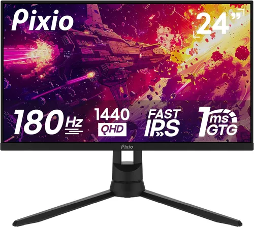 Vista 8 de Pixio PX248 Prime V2 Negro 24 pulgadas 180Hz Frecuencia de Actualización FHD 1080p Resolución Panel Fast-IPS 1ms GTG Tiempo de Respuesta
