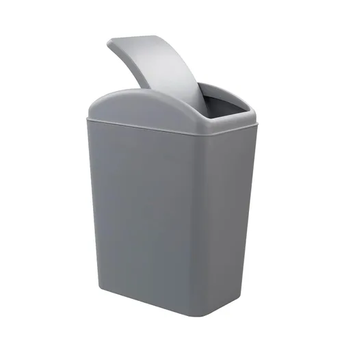 Vista 9 de Cubo de basura pequeño de plástico de 4.2 galones con tapa giratoria, bote de basura para cocina, color negro Small Garbage Bin Removable