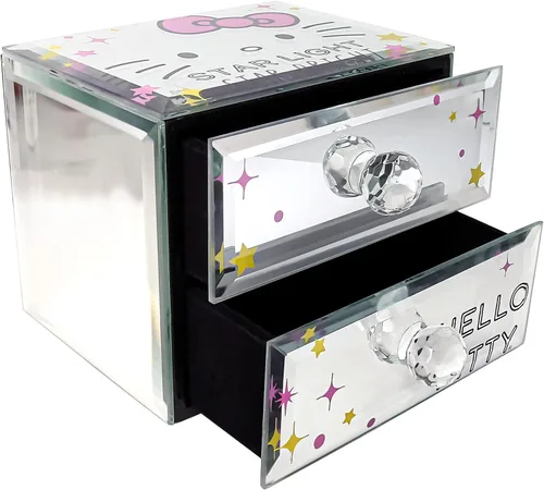 Vista 7 de Sanrio Hello Kitty Star Bright Mirror - Joyero de cristal con licencia oficial de Hello Kitty