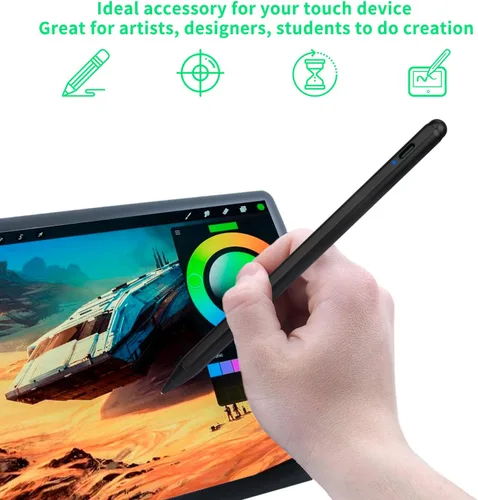 Vista 3 de Lápiz óptico electrónico para iPad de 5ª generación de 9.7 pulgadas 2017, lápiz capacitivo activo recargable tipo C, compatible con Apple iPad de 5ª