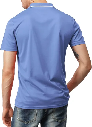 Vista 2 de H2H Polo de manga corta para hombre ligero de varios estilos